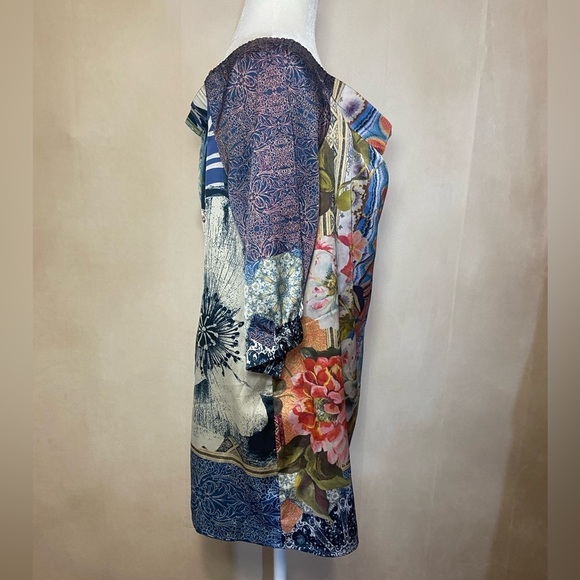 Chico's women's 2 (Large) botanical feminine off the shoulder top 3/4 sleeve EUC - Picture 5 of 10